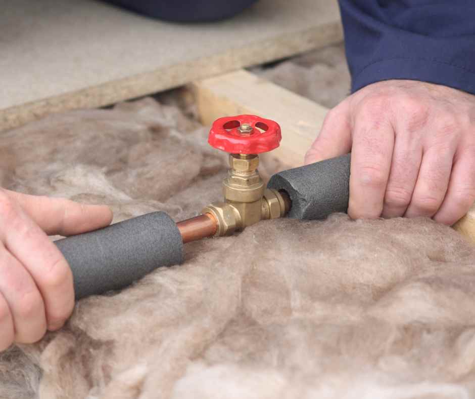 Insulating exposed pipes in a home